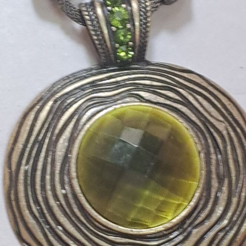 Necklace Bohemian large Stone. beaded
